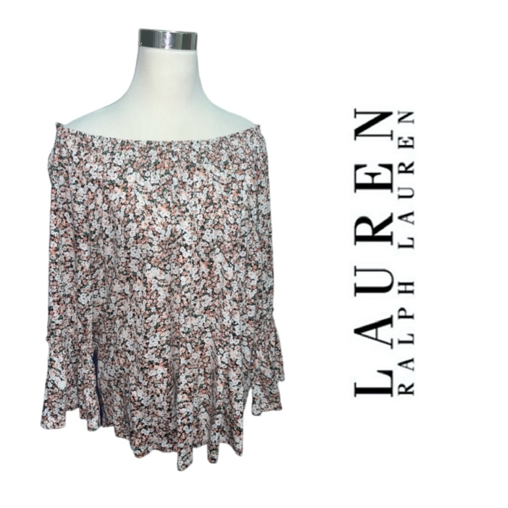 LAUREN Ralph Lauren Calico Bell Sleeve Top - Picture 8 of 8